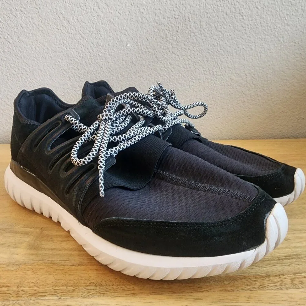 Adidas Original Mens Tubular Radial Trainer Shoes Sneakers BB2401 Black Size 9